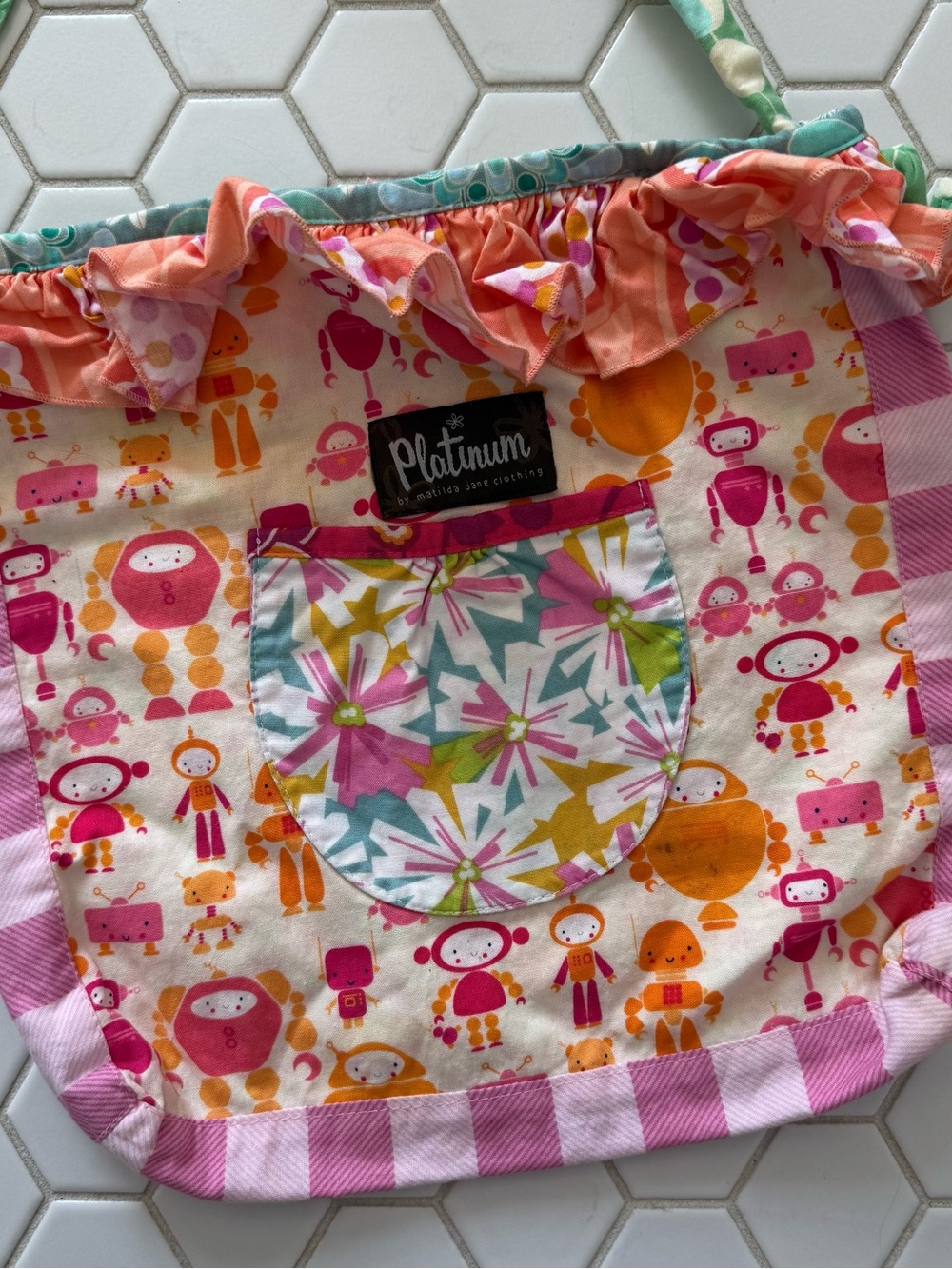 Platinum Kids Pink & Multi-Color Patterned Tote Bag - Picture 2 of 5
